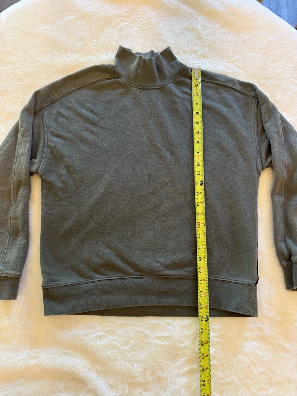 Women's Mock Neck Sweatshirt - Olive